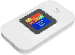 4G Mobile Hotspot, Portable Travel Routers with Micro SIM Card Slot, Unlocked Wire Less Hotspot Router for Home Office Travel, 10 Connected Devices, 3650mAh Battery (White)