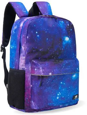 Fenrici Galaxy Backpack for Boys, Girls, Kids Back Pack with Padded Laptop Compartment, Kids' Bookbags for School, Cosmic Pack, Space Backpack, Purple Galaxy, 17 Inch
