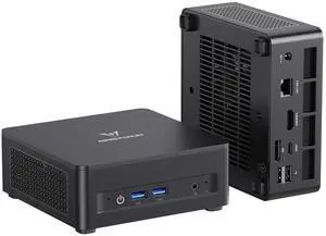 MINISFORUM UM690L Slim Mini PC, AMD Ryzen 9 6900HX Mini Computer (8C/16T, up to 4.9 GHz), 32 GB LPDDR5 and 500GB PCIe 4.0 SSD, DP/HDMI 2.1/USB 4, 4 x USB Type-A, WiFi 6E/BT 5.3