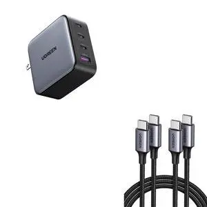 UGREEN 100W USB C Charger Bundle with 60W USB C to USB C Cable 3.3FT 2 Pack for MacBook Pro/Air, iPad Pro, iPhone 16 Pro, Galaxy S24 Ultra