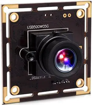 ELP 5mp Wide Angle USB Camera Module for Computer and Raspberry Pi Mini UVC USB2.0 PC Camera 100degree Low Distortion Webcam Board MI5100 Lightburn Camera Laser Engraver Camera for Laptop Jetson Nano