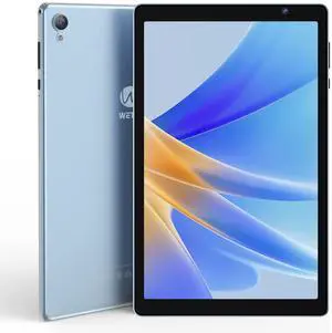 WeTap Android Tablet 10 inch Tablets M10 Android 12 OS, 2+32GB / 512GB Expandable, Dual Camera Android Tablet, 1280x800 IPS Tablets, Quad-Core Processor, 6000 Mah Battery Bluetooth WiFi (Light Blue)