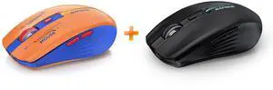 RAPIQUE Bluetooth Wireless Mouse - (BT1/BT2+USB Receiver) Dual Mode, Rechargeable, Quiet Click, Multi-Device Compatibility for Laptop, Computer, MacBook, Tablet