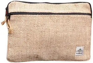 TruHemp Natural Laptop Sleeve  Durable 14-Inch Laptop Cover with Zipper, Lightweight Water-Resistant Case for Travel & Work