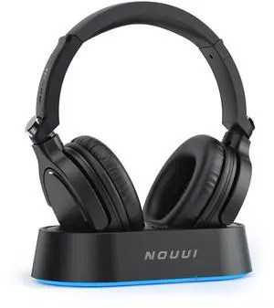 Wireless Headphones for TV Watching, TV Headphones Wireless for Seniors with Transmitter Charging Base, Over ear Bluetooth Headset No Audio Delay, HIFI Stereo, 65H Playtime, Gifts for Parents/Elderly