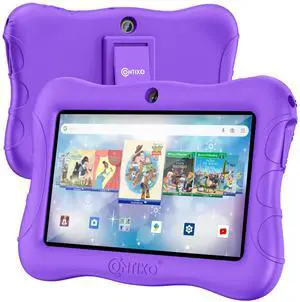 Contixo Kids Tablet V9, 7-inch HD, Ages 3-7, Includes 50+ Disney Storybooks (Value $200), Toddler Tablet with Camera, Parental Controls, Android 11, 32GB, WiFi, Learning for Kids - Purple