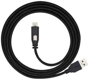 cablecc USB 3.1 Type-C with Panel Mount Screw to Standard USB3.0 Data Cable Locking Connector for Camera 5M