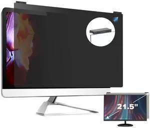 Verponity Computer Privacy Screen Filter 21.5 Inch, 9H Hardness Hanging Computer Screen Privacy Shield Compatible with 16:9 Widescreen Monitor, Eye Protection and Blue Light Blocks