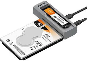 MAIWO M.2 SATA to 2.5'' 3.5''SATA Enclosure with Offline Clone, M.2 B+M Key to 3.5inch HDD Cloner, USB-C Type-C Max 5Gbps Standalone Clone Duplicator