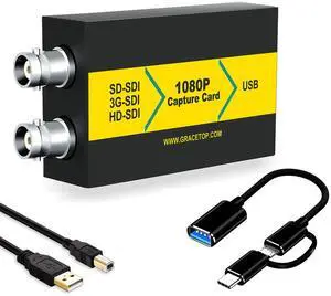 SDI Capture Card, 1080P SDI to USB 3.0 Video Capture Card, SDI to USB Capture Card for Game Streaming Video Recording for Windows, Linux, OS (SDI Capture)
