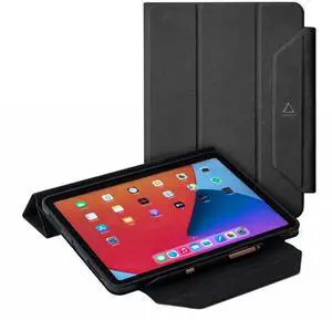Adonit Trifold Case Compatible with iPad Pro 11 Inch 2021(Black), Lightweight Ultra-Thin Stand Case, Auto Sleep and Wake, Pencil 2 Wireless Charging, Stylus Pens Holder