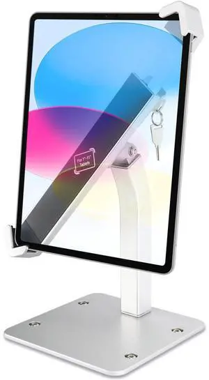 Dosvsi Anti-Theft Desktop Tablet Kiosk Stand for 7-11" Tablets, Security Countertop Stand with Lock & Key, 360 Swivel, Non-Slip Rubber, Compatible with iPad Pro 11/Air/Mini, Galaxy Tab S9/S8/S7