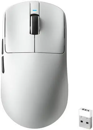 MIKIBY R1 SE+ Wireless Gaming Mouse, 18000 DPI, High-Precision PAW3395SE Sensor,55g Lightweight,Three Connection Modes Mouse, Programmable Ergonomic Mice Suitable for Laptops/PC/Mac (White)