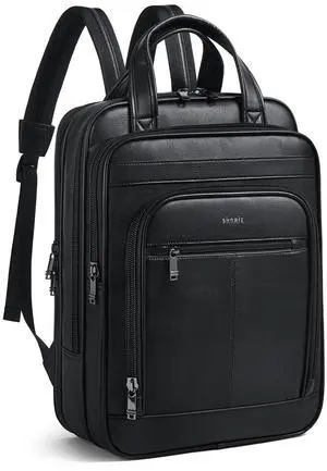 Shrrie 15.6" Laptop Backpack,Business Work Backpack Briefcase,Durable Computer Backpack for Office,Travel,College,Two-tone Black