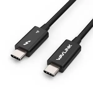 WAVLINK Thunderbolt 4 Cable 40Gbps Data Transfer, 3.3 ft USB-C Video Cable, Supports Single 8K/Dual 4K Display & 240W Charging for MacBook Pro/Air, iPad 2022, Dock, External SSDs, eGPU and More