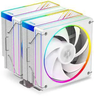 ID-COOLING FROZN A620 ARGB White - 6.1" Height White Dual-Tower Air CPU Cooler with ARGB Lighting, 6×6mm Heatpipes, Dual 120x120x25mm FDB Fans, TDP 270W, Intel & AMD (154mm in Height)