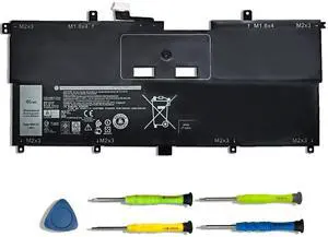 SUNNEAR NNF1C Laptop Battery for Dell XPS 13 2-in-1 9365 SXPS 13 9365 2-in-1 2017 XPS 13-9365-D1605TS D1805TS D2805TS D3605TS D3805TS D4605TS Series HMPFH 0NNF1C NP0V3 0HMPFH P71G P71G001