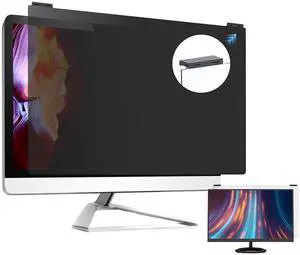 Verponity Computer Privacy Screen Filter 24 Inch, 9H Hardness Hanging Computer Screen Privacy Shield Compatible with 23.6,23.8 inch for 16:9 Widescreen Monitor, Eye Protection and Blue Light Blocks