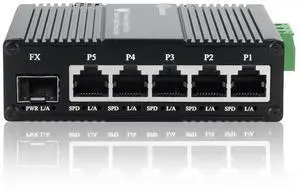 ENIANHUA Mini Industrial 5 Port Fiber Ethernet Switch 10/100/1000Mbps with 100/1000M Adaptive SFP Slot Unmanaged Network Switch 14Gbps Switching Capacity 85~250V AC Power Input Din Rail & Wall Mount