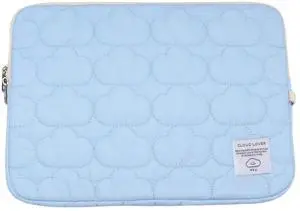 RARITYUS 11-14 Inch Soft Quilted Laptop Sleeve Bag iPad Protective Case Cute Cloud Tablet Cover Notebook Storage Bag for Women Girls