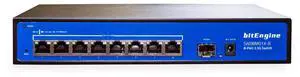 bitEngine 8 Port 2.5G Unmanaged Ethernet Switch with 10G SFP+ Uplink, 8 x 2.5G Base-T Ports, 60Gbps Switching Capacity, Metal Fanless Design, Desktop/Wall-Mount, Plug & Play