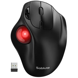 SABLUTE Trackball Mouse with 5-Level DPI, Ergonomic Mouse Wireless 2.4G Plug-and-Play for 3 Devices SABLUTE Trackball Mouse with 5-Level DPI, Ergonomic Mouse Wireless 2.4G Plug-and-Play for 3 Devices