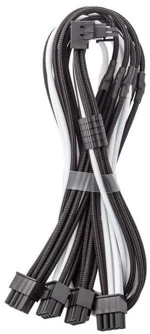 CableMod E-Series Pro ModMesh Sleeved 12V-2x6 12VHPWR 90 StealthSense PCIe Cable for EVGA G/G+ / P/P+ / T - Variant B (Black + White, 16-pin to Quad 8-pin, 60cm) CableMod E-Series Pro ModMesh Sleeved 12V-2x6 12VHPWR 90 StealthSense PCIe Cable for EVGA G/G+ / P/P+ / T - Variant B (Black + White, 16-pin to Quad 8-pin, 60cm)
