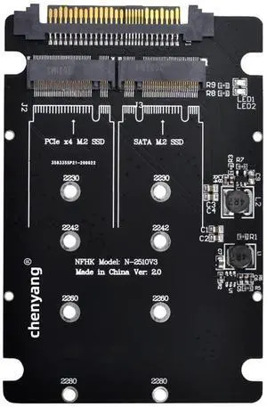 chenyang M.2 NVME/NGFF SATA SSD to U.2 SFF-8639 2 in 1 Combo Hard Drive Converter Adapter (NVME to SATA not Working) chenyang M.2 NVME/NGFF SATA SSD to U.2 SFF-8639 2 in 1 Combo Hard Drive Converter Adapter (NVME to SATA not Working)