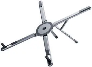 TIBOING Portable Laptop Stand, Adjustable Aluminum X-Frame Computer Riser, Foldable Notebook Holder with Multi-Angle Support TIBOING Portable Laptop Stand, Adjustable Aluminum X-Frame Computer Riser, Foldable Notebook Holder with Multi-Angle Support