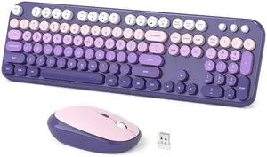 Dilter Wireless Keyboard and Mouse Combo, 104 Keys Full Size Typewriter Keyboards and 2.4 GHz USB Receiver Plug Play Mouse for Windows, PC, Laptop, Desktop (Purple) Dilter Wireless Keyboard and Mouse Combo, 104 Keys Full Size Typewriter Keyboards and 2.4 GHz USB Receiver Plug Play Mouse for Windows, PC, Laptop, Desktop (Purple)