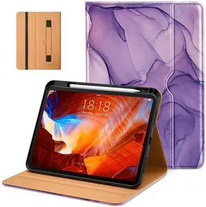DTTO for iPad Pro 11 inch Case (M5/M4) 2025/2024, Premium Leather Business Folio Stand Cover with Pencil Holder - Auto Wake/Sleep and Multiple Viewing Angles, Purple Marble DTTO for iPad Pro 11 inch Case (M5/M4) 2025/2024, Premium Leather Business Folio Stand Cover with Pencil Holder - Auto Wake/Sleep and Multiple Viewing Angles, Purple Marble