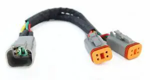 DT 4 Way Connector Plug Splitter Wire Harness 1 Male to 2 Female DT 4 Pin 1-2 SplitterCable 1ft/30cm DT 4 Way Connector Plug Splitter Wire Harness 1 Male to 2 Female DT 4 Pin 1-2 SplitterCable 1ft/30cm