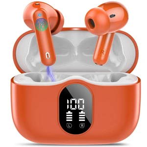 True Wireless Earbuds Bluetooth Headphones HiFi Stereo Ear Buds,Deep Orange True Wireless Earbuds Bluetooth Headphones HiFi Stereo Ear Buds,Deep Orange