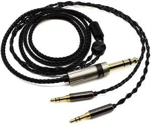 Youkamoo 6.35mm Replacement Upgrade Cable Compatible with Hifiman Sundara, Ananda, Arya, HE400SE, HE4XX HE-400i Headphones Dual 3.5mm Male Silver Plated Braided 8.5ft/2.6m Youkamoo 6.35mm Replacement Upgrade Cable Compatible with Hifiman Sundara, Ananda, Arya, HE400SE, HE4XX HE-400i Headphones Dual 3.5mm Male Silver Plated Braided 8.5ft/2.6m