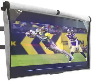 Outdoor TV Cover 40, 42, 43 inch - WITH FRONT FLAP - Weatherproof, Waterproof protection, Soft Interior, With Bottom cover - Gray Outdoor TV Cover 40, 42, 43 inch - WITH FRONT FLAP - Weatherproof, Waterproof protection, Soft Interior, With Bottom cover - Gray