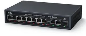 Yinker POE Network Switch 10 Ports + 1 SFP Yinker POE Network Switch 10 Ports + 1 SFP