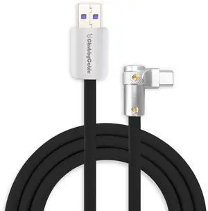 chubbycable FlexElbow 90 Degree 120W Fast Charging Cable Right Angle USB C Cable Silicone Charging Cord Compatible with iPhone 17-15 Series iPad, Black, USB-A to Type-C, 8.5FT chubbycable FlexElbow 90 Degree 120W Fast Charging Cable Right Angle USB C Cable Silicone Charging Cord Compatible with iPhone 17-15 Series iPad, Black, USB-A to Type-C, 8.5FT