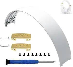 Studio 3 Replacement Headband & Hinge Replacement for Beats Studio3 Headphone,Durable Parts Accessories Repair Kit Set(White Studio 3 Replacement Headband & Hinge Replacement for Beats Studio3 Headphone,Durable Parts Accessories Repair Kit Set(White