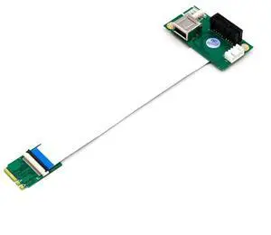 NGFF (M.2) Key A/E to PCI-E Express X1+USB Riser Card with High Speed FPC Cable NGFF (M.2) Key A/E to PCI-E Express X1+USB Riser Card with High Speed FPC Cable