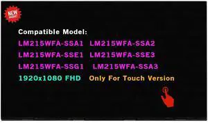 BTSELSS 21.5" Screen Replacement LM215WFA-SSA3 for LM215WFA-SSA1 LM215WFA-SSA2 LM215WFA-SSE1 LM215WFA-SSE3 LM215WFA-SSG1 FHD 1080P LCD Display Panel (Only for Touch Version) BTSELSS 21.5" Screen Replacement LM215WFA-SSA3 for LM215WFA-SSA1 LM215WFA-SSA2 LM215WFA-SSE1 LM215WFA-SSE3 LM215WFA-SSG1 FHD 1080P LCD Display Panel (Only for Touch Version)