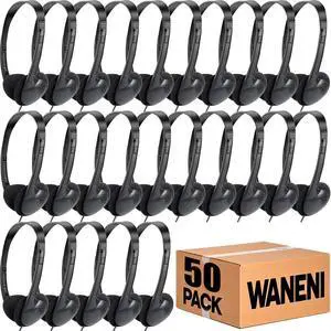 Waneni Kids Headphones Bulk 50 Pack for School Classroom Students Children Toddler Boys Girls Teen Adults Waneni Kids Headphones Bulk 50 Pack for School Classroom Students Children Toddler Boys Girls Teen Adults