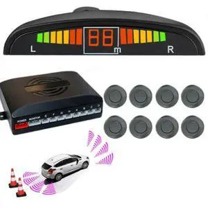 MACHSWON Car Front and Rear reversing Radar kit, led Buzzer Alarm 8 Sensor Front and Rear Parking Sensor Prompt MACHSWON Car Front and Rear reversing Radar kit, led Buzzer Alarm 8 Sensor Front and Rear Parking Sensor Prompt