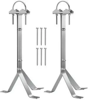 16 Inch SUS304 Stainless Steel Mast Wall Mount Clamp - Windproof Antenna Mounting Bracket for TV Mast 16 Inch SUS304 Stainless Steel Mast Wall Mount Clamp - Windproof Antenna Mounting Bracket for TV Mast