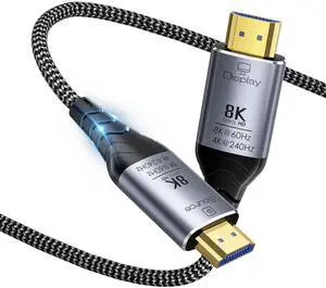 Fiber Optic HDMI Cable 6ft, 8K Long Active HDMI 2.1 Cable 48Gbps Ultra High Speed Braided 8K@60Hz 4K@120Hz, Dynamic HDR, eARC, HDCP 2.2&2.3, 3D, for Laptop, PC, PS5, Xbox, HDTV, Projectorr, Monitor Fiber Optic HDMI Cable 6ft, 8K Long Active HDMI 2.1 Cable 48Gbps Ultra High Speed Braided 8K@60Hz 4K@120Hz, Dynamic HDR, eARC, HDCP 2.2&2.3, 3D, for Laptop, PC, PS5, Xbox, HDTV, Projectorr, Monitor