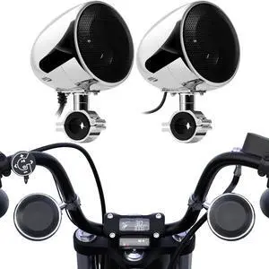 GoHawk Motorcycle Bluetooth Speakers with Built-in Amplifier - Waterproof Stereo Speakers, AUX/USB, 4" Audio Sound System for Harley ATV RZR GoHawk Motorcycle Bluetooth Speakers with Built-in Amplifier - Waterproof Stereo Speakers, AUX/USB, 4" Audio Sound System for Harley ATV RZR