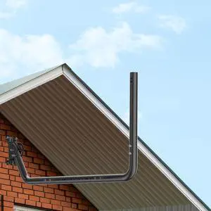 Antenna Mount for Long Wall - Long Eaves Mast Mounting Bracket Kits with 90 Degree Elbows, Length Adjustable Extend Pipe, Fixing Screws, Ideal for Outdoor TV Antennas Antenna Mount for Long Wall - Long Eaves Mast Mounting Bracket Kits with 90 Degree Elbows, Length Adjustable Extend Pipe, Fixing Screws, Ideal for Outdoor TV Antennas
