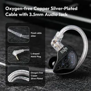 CCZ CZ10 Gaming Earbuds With MIC,1DD+4BA All-metal HIFI In Ear Monitor,Professional Wired Earbuds,Stereo Sound Clear in Ear Earphones,Hybrid IEM Earphones with Detachable Cable (Dark,With Microphone) CCZ CZ10 Gaming Earbuds With MIC,1DD+4BA All-metal HIFI In Ear Monitor,Professional Wired Earbuds,Stereo Sound Clear in Ear Earphones,Hybrid IEM Earphones with Detachable Cable (Dark,With Microphone)