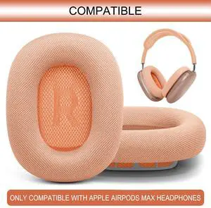 GEVO Upgraded Ear Cushions Replacement Earpads for AirPods Max 1 & 2 Headphones, Mesh Fabric Ear Pads Ear Covers Cups with Memory Foam and Magnet for AirPods Max (Orange) GEVO Upgraded Ear Cushions Replacement Earpads for AirPods Max 1 & 2 Headphones, Mesh Fabric Ear Pads Ear Covers Cups with Memory Foam and Magnet for AirPods Max (Orange)