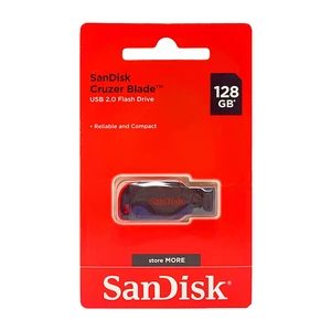 SanDisk Cruzer Blade USB Flash Drive, 128 GB, Black/Red (SDCZ50-128G-A46) SanDisk Cruzer Blade USB Flash Drive, 128 GB, Black/Red (SDCZ50-128G-A46)