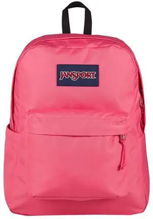 JanSport SuperBreak Plus Backpack, Pop Pink, 44470437901 JanSport SuperBreak Plus Backpack, Pop Pink, 44470437901